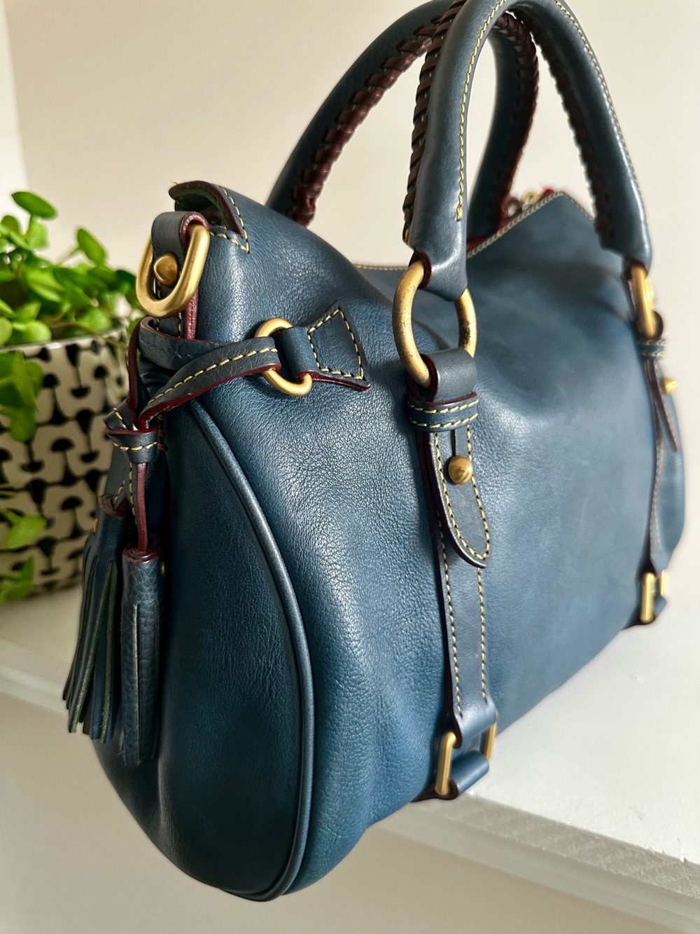 Dooney & Bourke Florentine Satchel in Color Denim - Picture 9 of 16